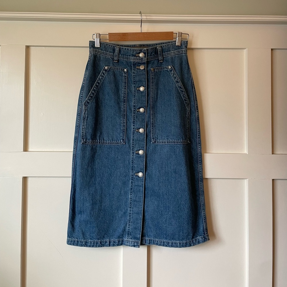 J. Crew Point Sur denim skirt